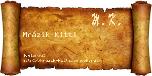 Mrázik Kitti névjegykártya