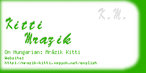 kitti mrazik business card