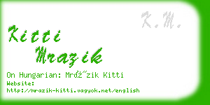 kitti mrazik business card